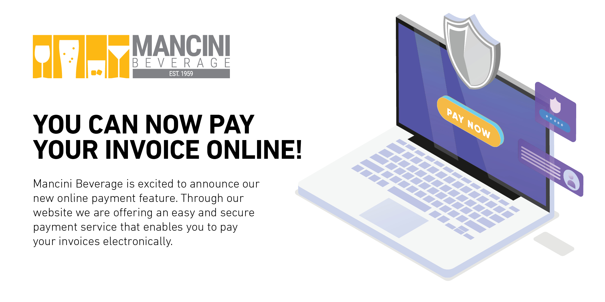 Mancini Online Payment Graphic for Website